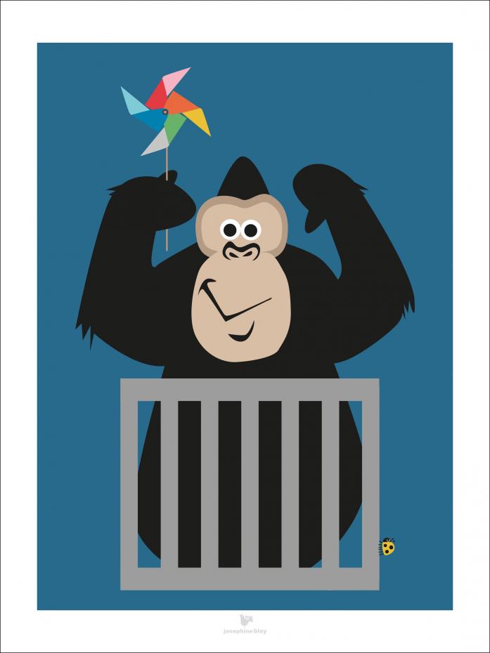 Gorilla - Blue II Plakat