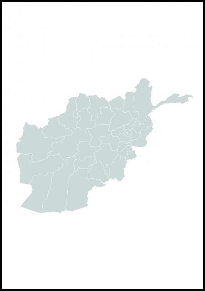 Map Afghanistan Gray