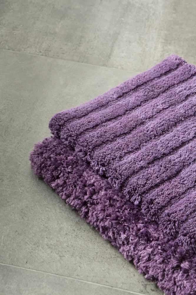 Baderomsmatte Stripe - Lavendel 60x100 cm