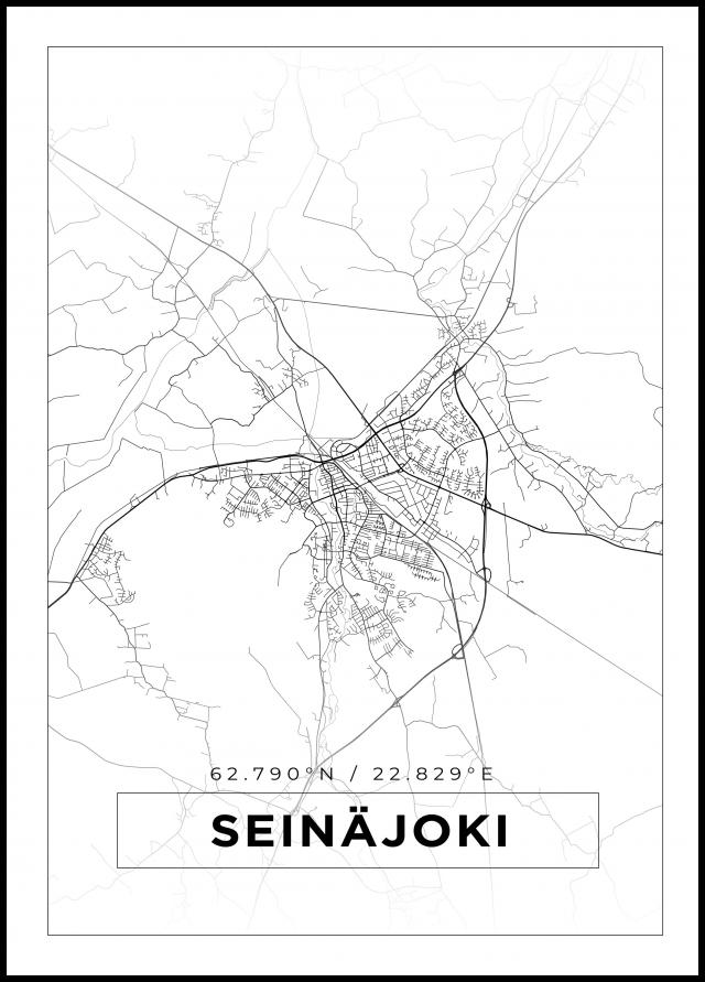 Kart - Seinäjoki - Hvit Plakat