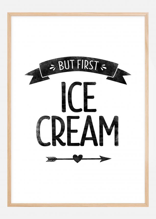 But first ice cream Retro Plakat