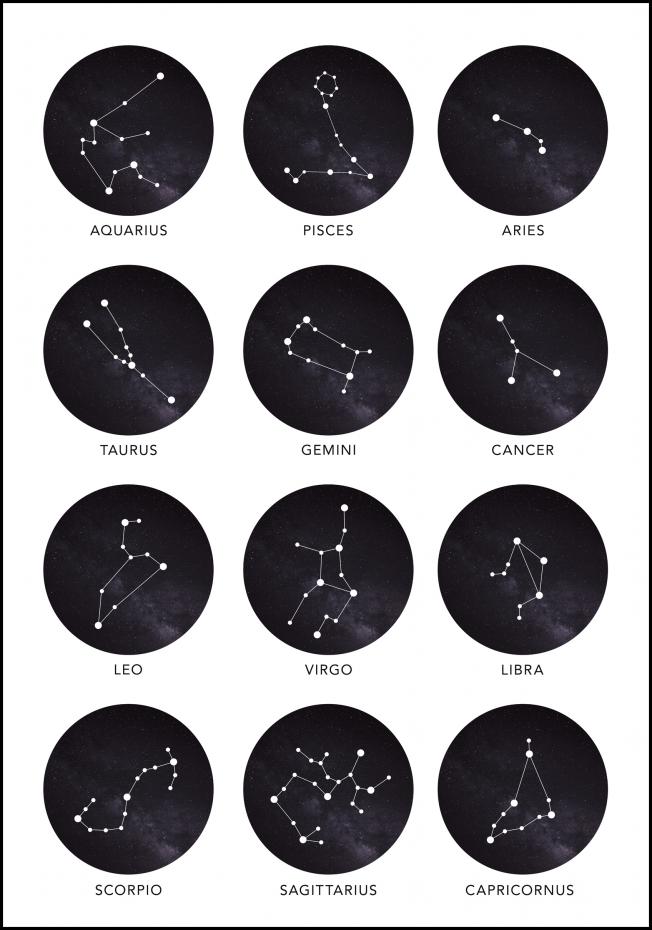 Zodiac Signs Plakat
