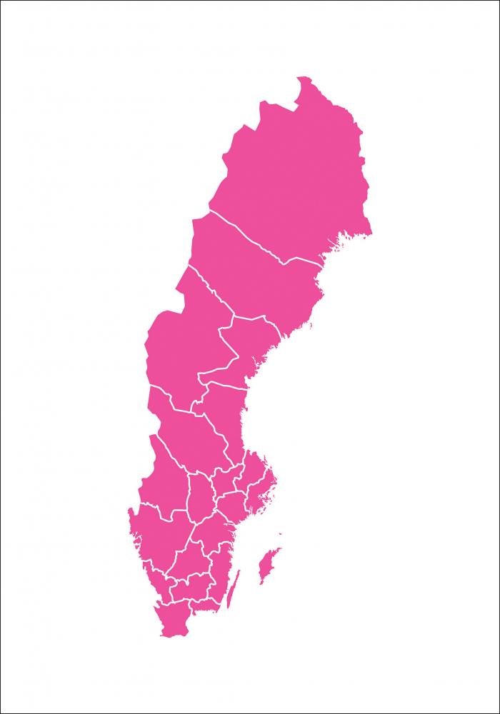 Sverigekart Rosa