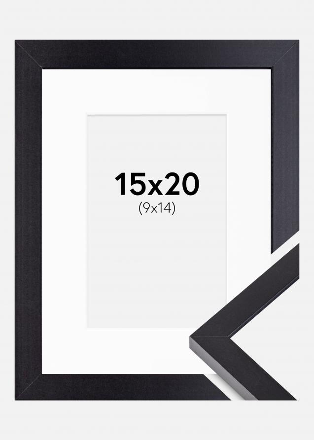 Ramme Selection Svart 15x20 cm - Passepartout Hvit 10x15 cm