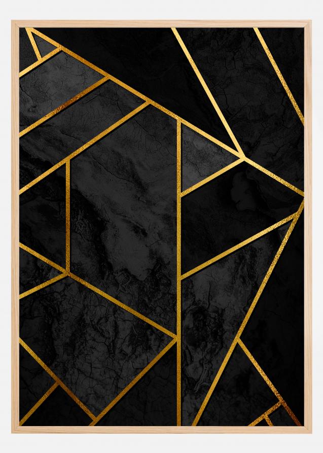Gold & Black Marble Plakat