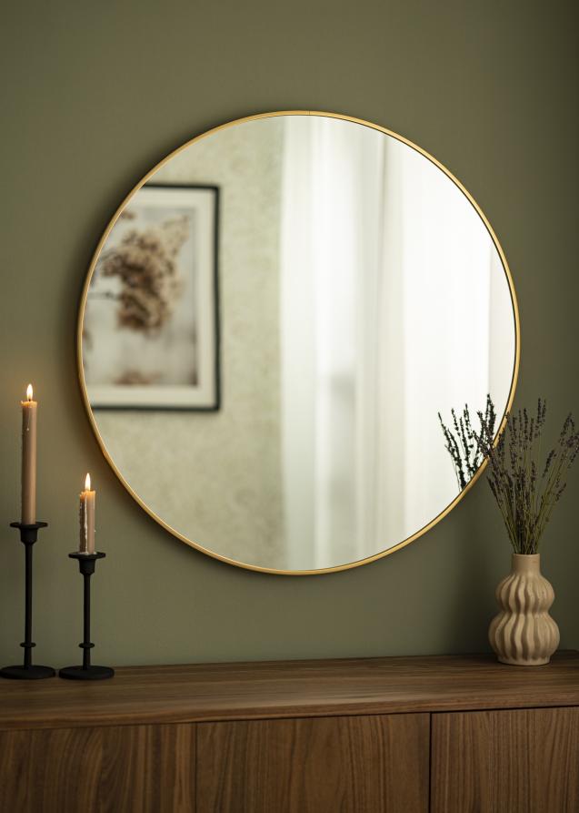 Speil Modern Gull 80 cm Ø