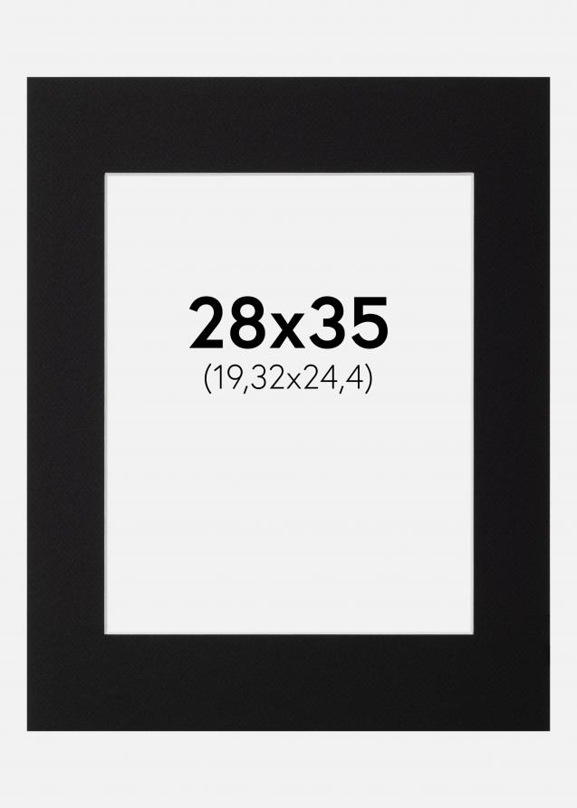 Passepartout Canson Svart (Hvit kjerne) 28x35 cm (19,32x24,4)