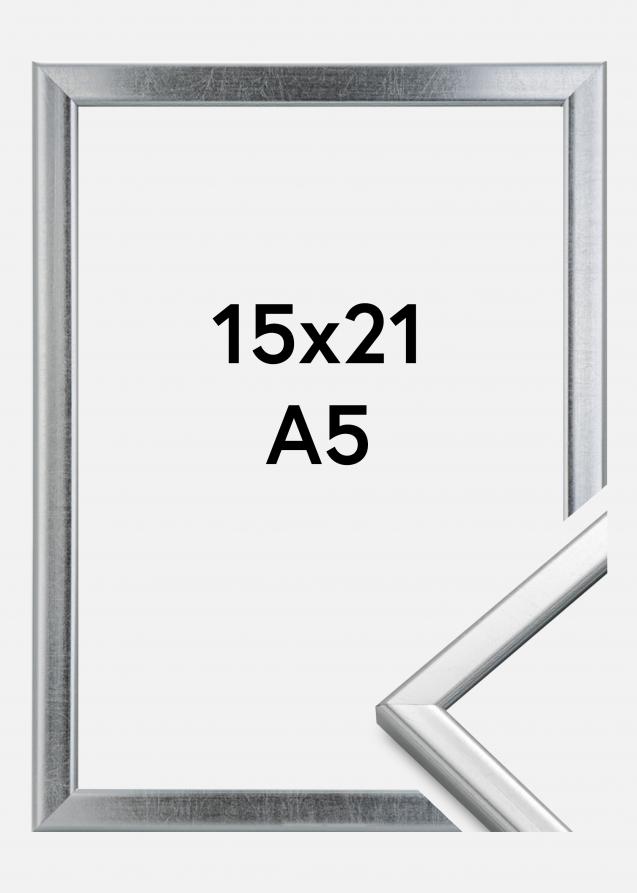 Ramme Slim Matt Antirefleksglass Sølv 15x21 cm (A5)