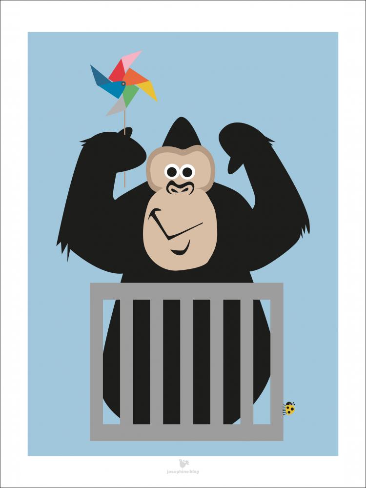 Gorilla - Blue Plakat