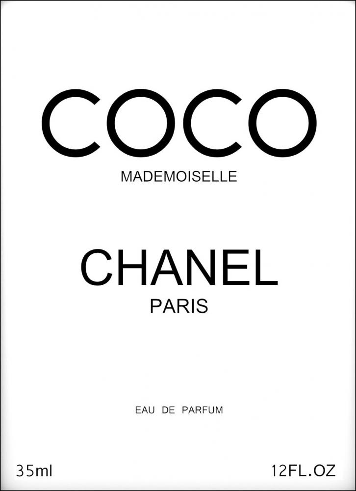 Coco Chanel Paris Black 50x70 cm