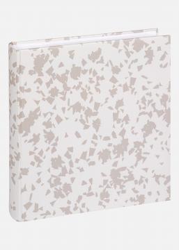 Terrazzo stone Album Hvit - 28x29 cm (60 Hvite sider / 30 ark)
