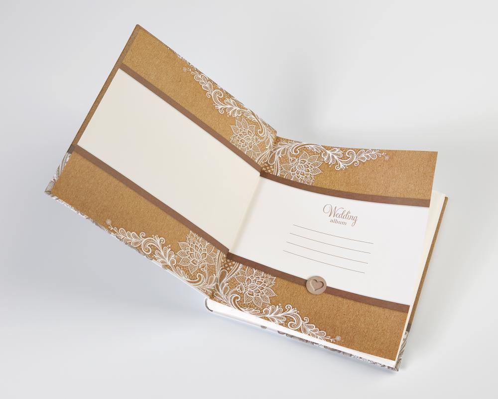 Elemental Bryllupsalbum Brun - 28x30,5 cm (50 Hvite sider / 25 ark)