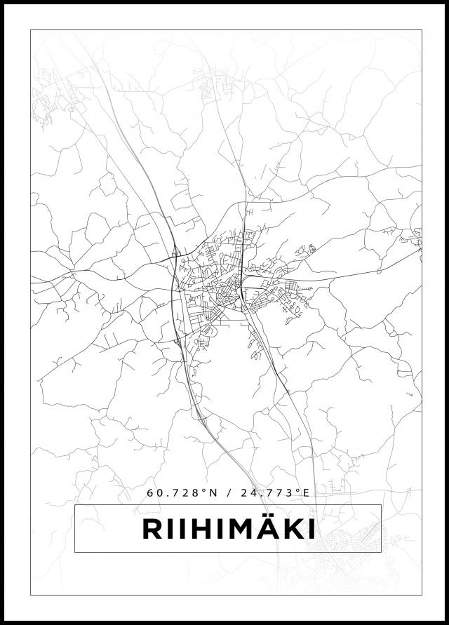 Kart - Riihimäki - Hvit Plakat