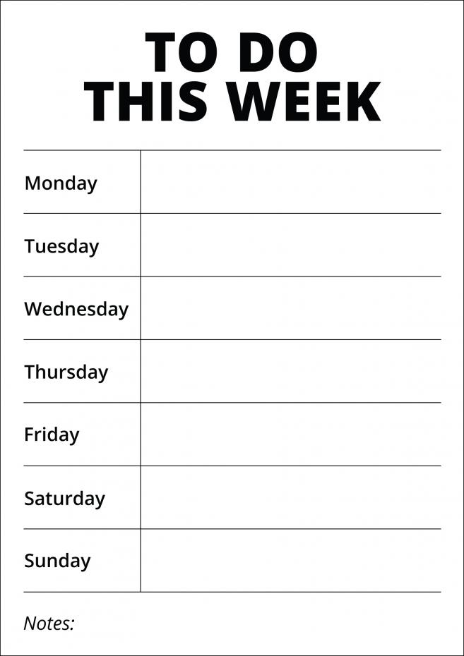 Week Planner II - White