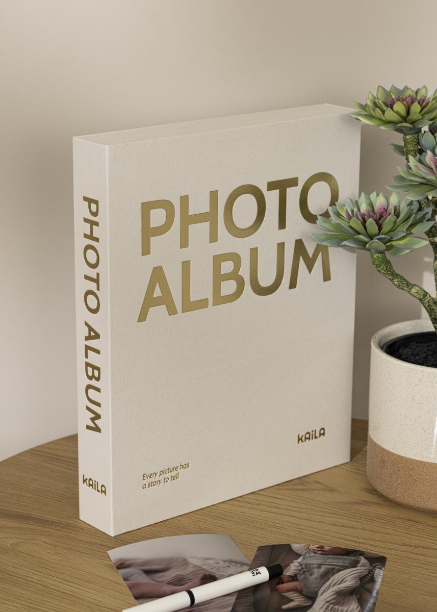 KAILA PHOTO ALBUM Creme - Coffee Table Photo Album (60 Svarte Sider / 30 Ark)