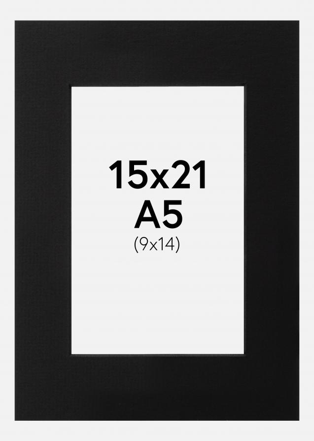 Passepartout Svart (Svart kjerne) 15x21 cm (9x14)
