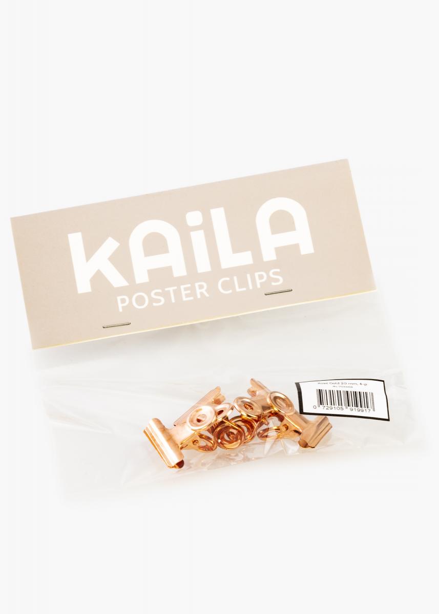 KAILA Poster Clip Rose Gold 20 mm - 4-p
