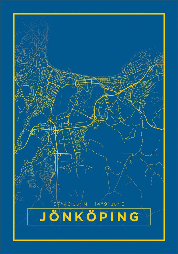 Kart - Jnkping - Poster - Bl