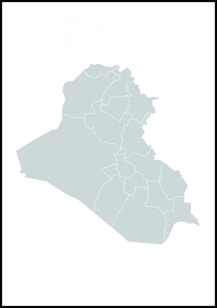 Map Iraq Gray