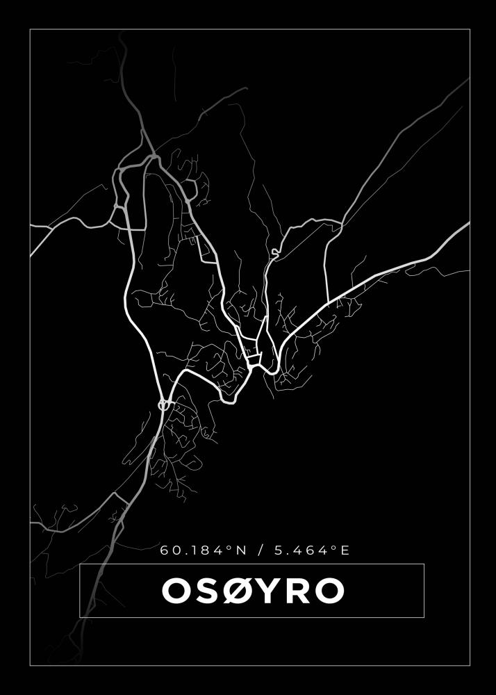 Kart - Osyro - Svart Plakat