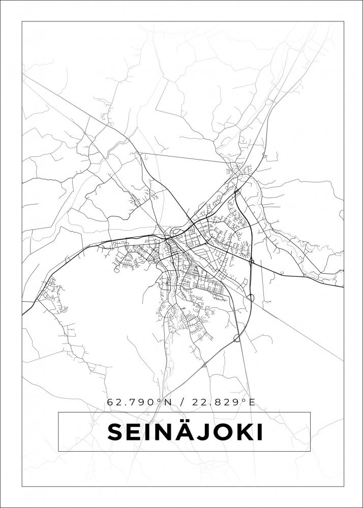 Kart - Seinjoki - Hvit Plakat