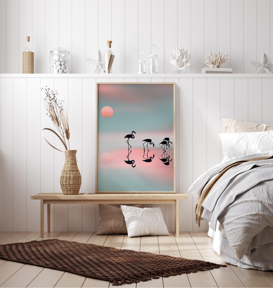Family Flamingos Plakat