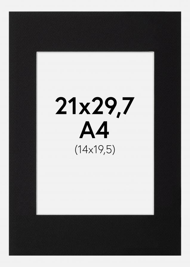 Passepartout Canson Svart (Hvit kjerne) A4 21x29,7 cm (14x19,5)