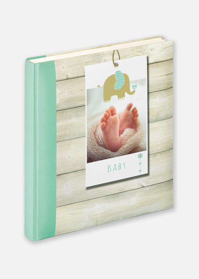 Welcome Babyalbum Grønn - 28x30,5 cm (50 Hvite sider / 25 ark)