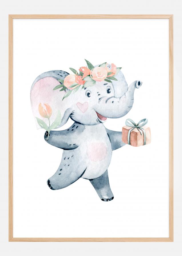 Flower Elephant Plakat