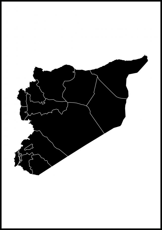 Map Syria Black