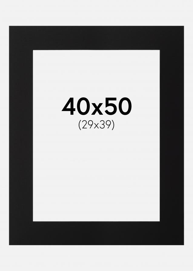 Passepartout Svart (Svart kjerne) 40x50 cm (29x39)