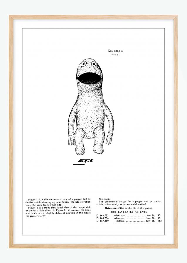 Patenttegning - Kermit II - Poster Plakat