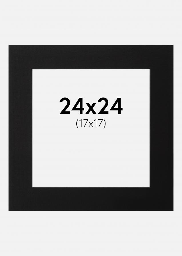 Passepartout Svart (Svart kjerne) 24x24 cm (17x17)