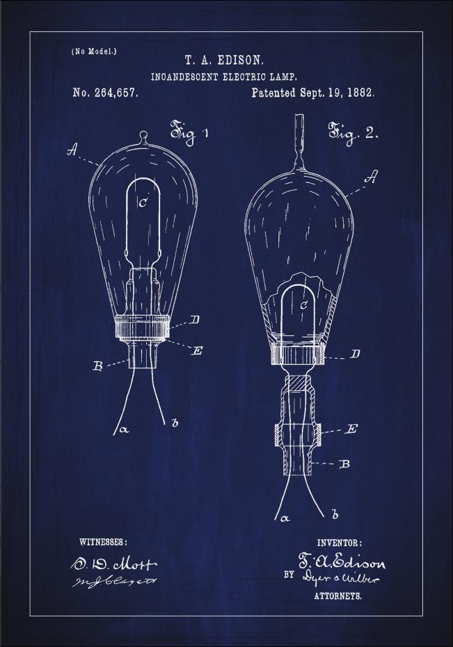 Patenttegning - Lyspre A - Bl Plakat