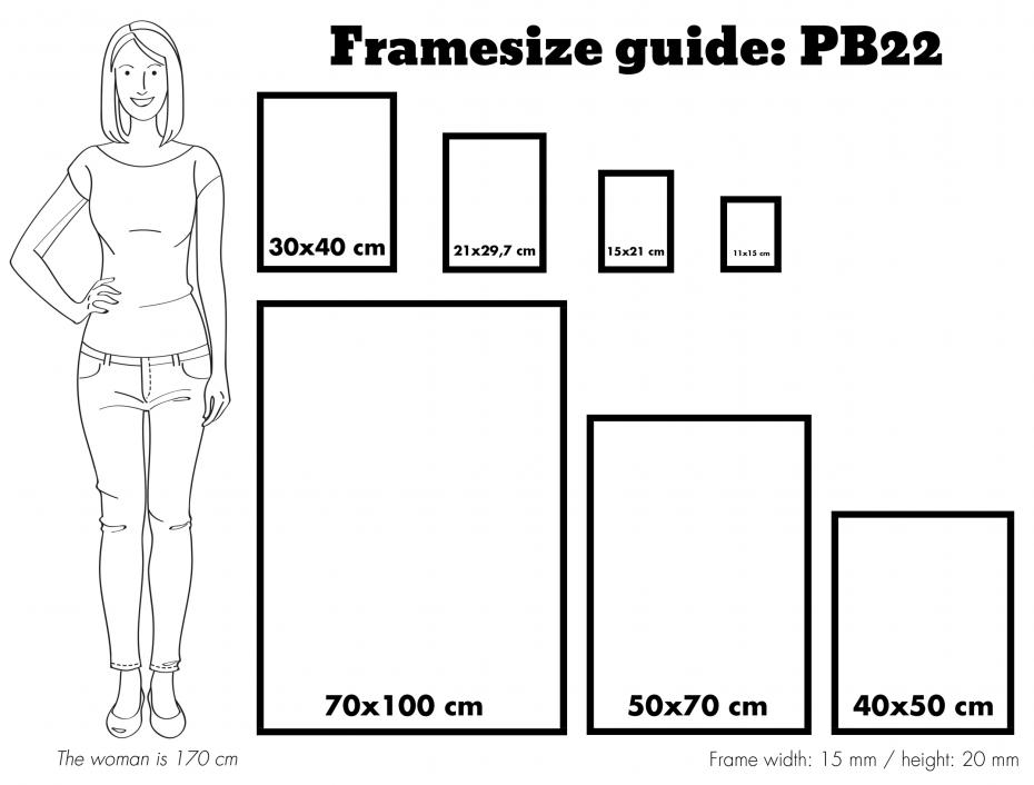 Ramme PB22 Svart 15x21 cm (A5)