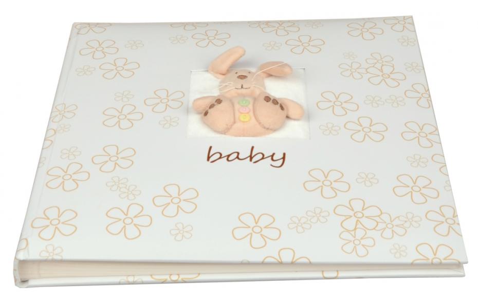 Plush babyalbum - 32x32 cm (50 Hvite Sider / 25 Ark)