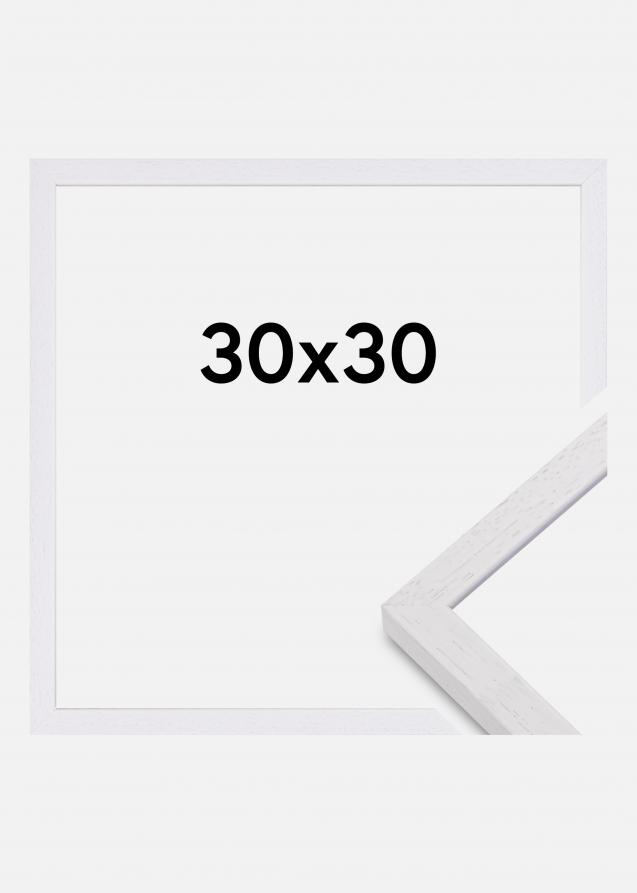 Ramme Glendale Matt Antirefleksglass Hvit 30x30 cm