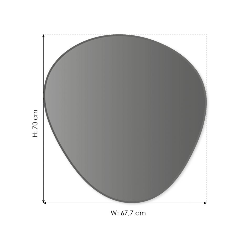 Speil Shape Warm Grey 68x70 cm