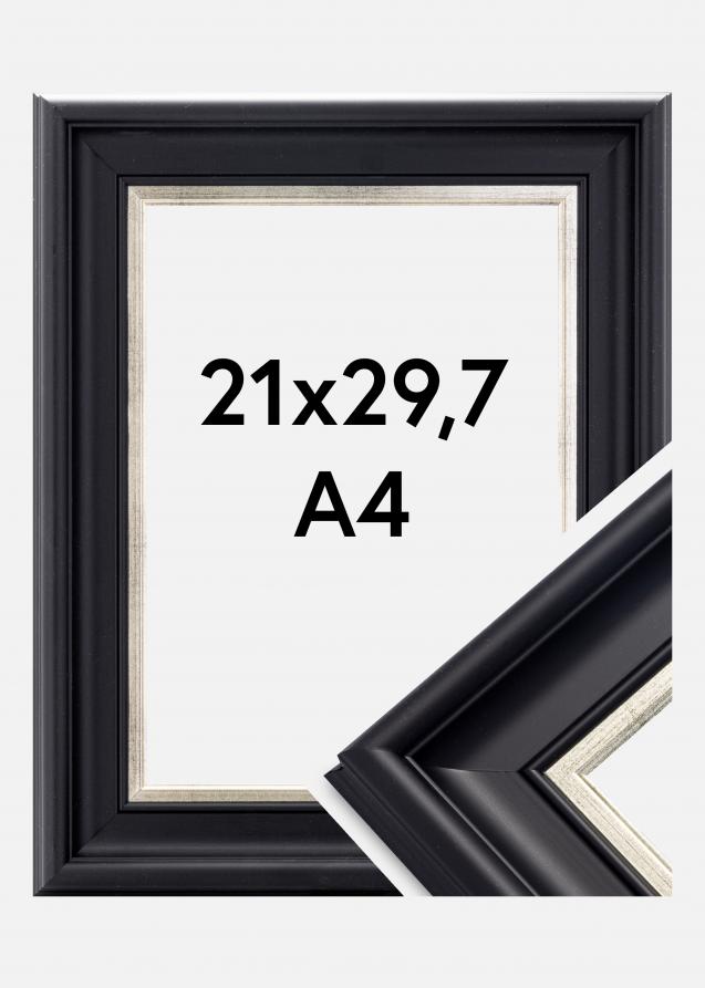 Ramme Dalarna Akrylglass Svart-Sølv 21x29,7 cm (A4)