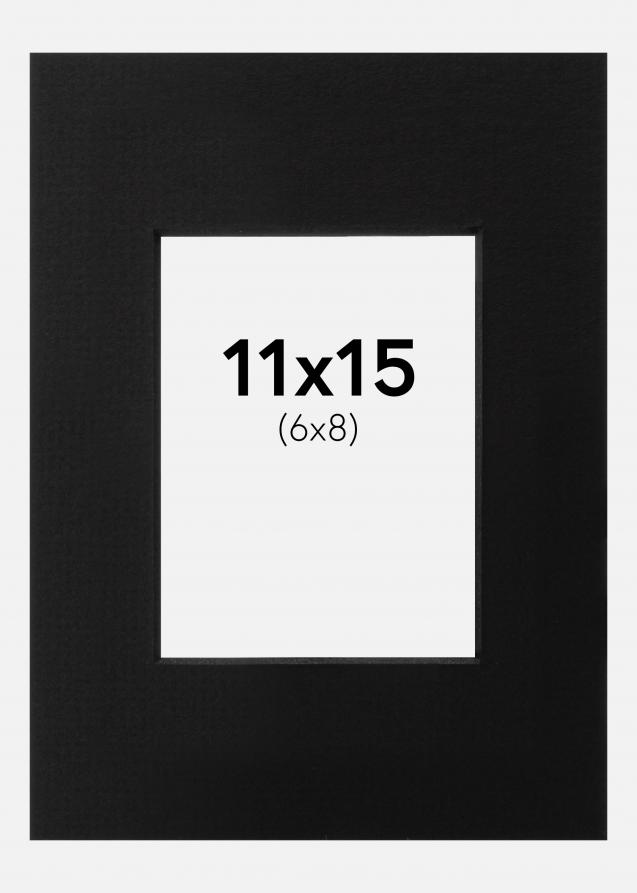 Passepartout Svart (Svart kjerne) 11x15 cm (6x8)