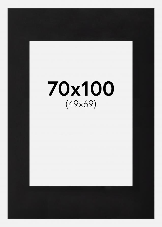 Passepartout Svart (Svart kjerne) 70x100 cm (49x69)