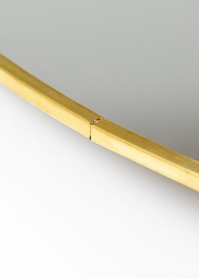KAILA Oval Mirror - Thin Brass 35x80 cm