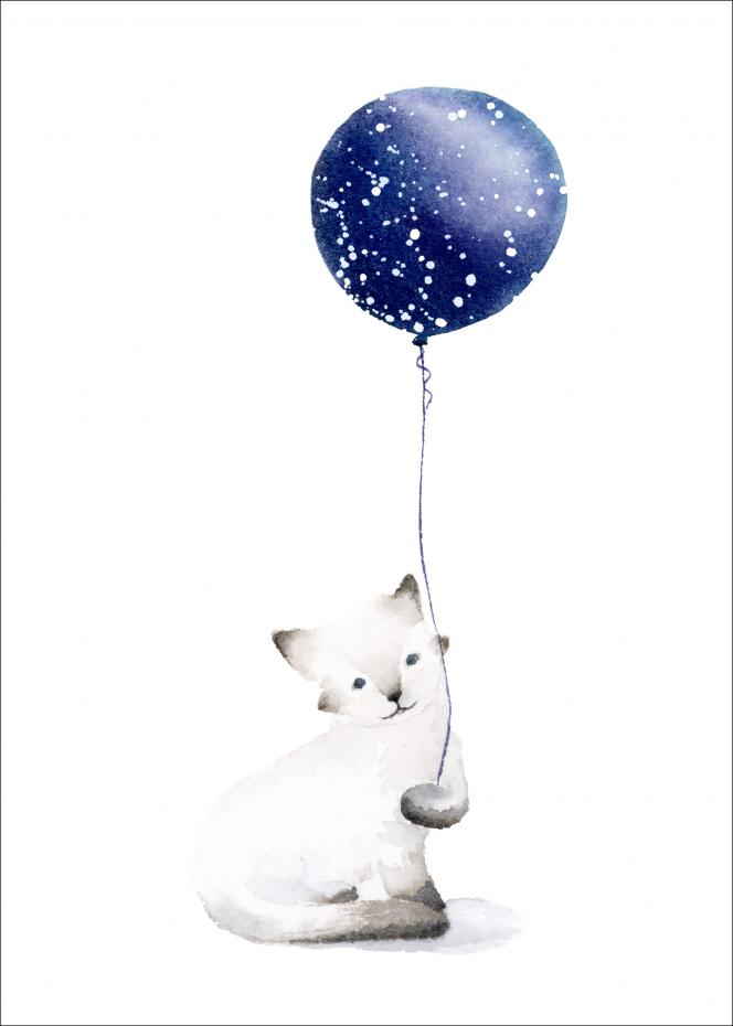 Cat With Balloon Plakat