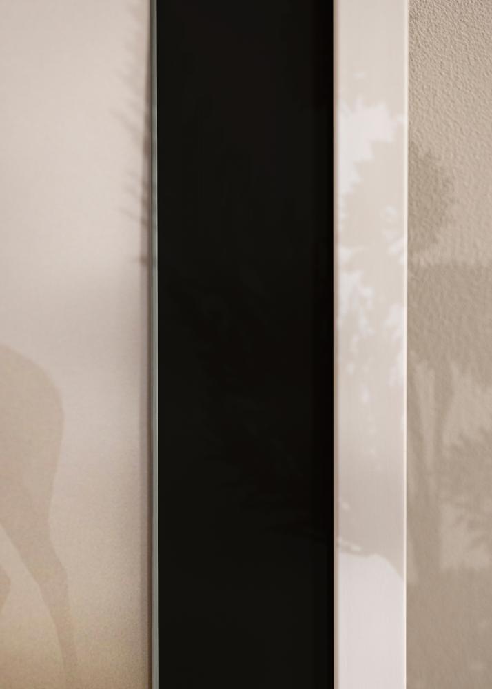 Ramme Stilren Hvit 30x40 cm - Passepartout Svart 21x29,7 cm (A4)