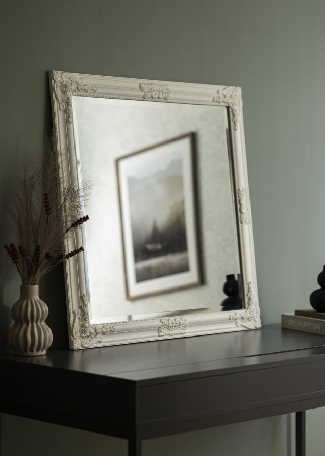 Speil Bologna Hvit 80x80 cm