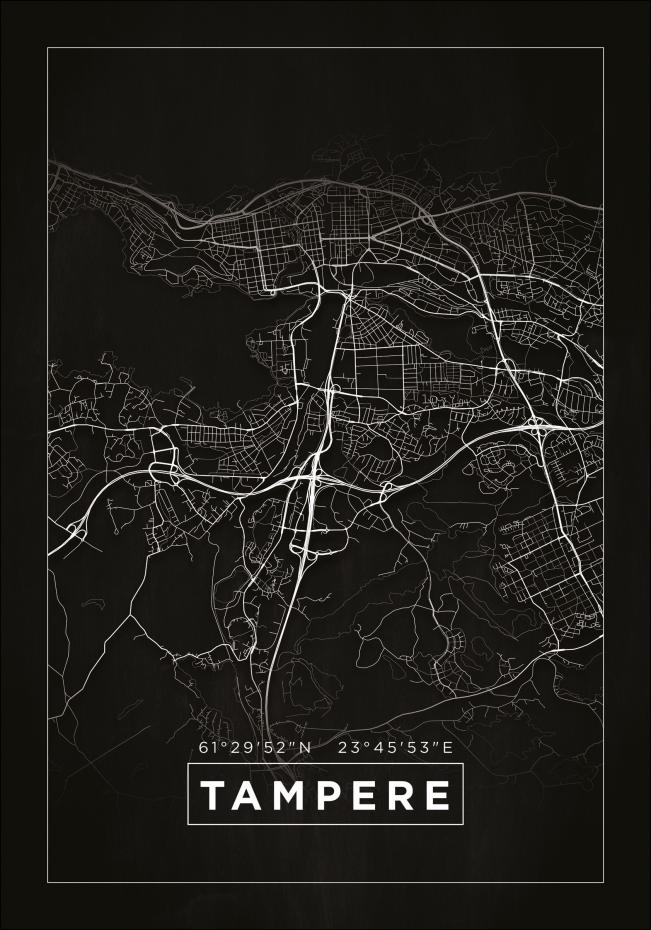 Kart - Tampere - Svart