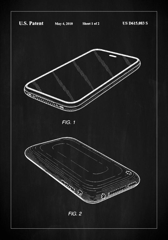 Patent Print - iPhone I - Black