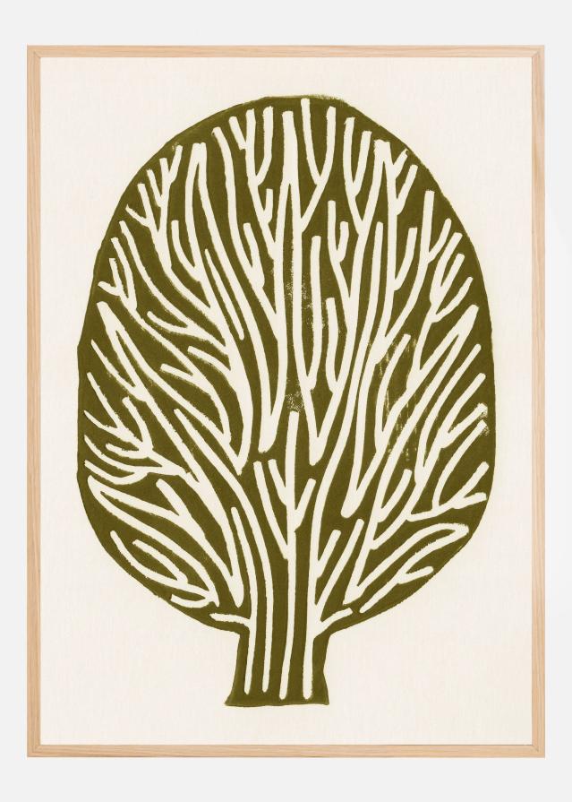 Linocut Tree Plakat