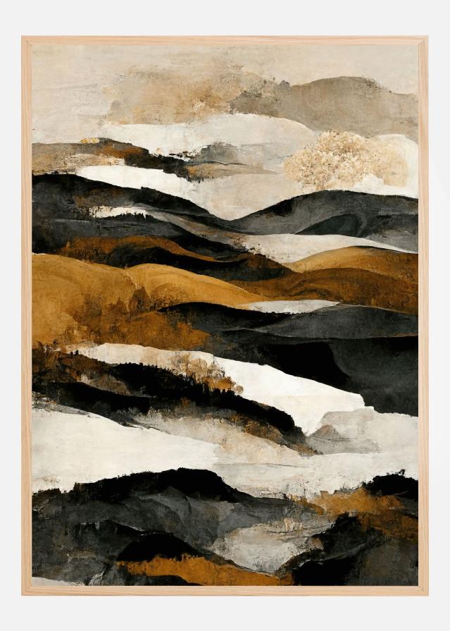 Ochre And Beige Mountains Plakat