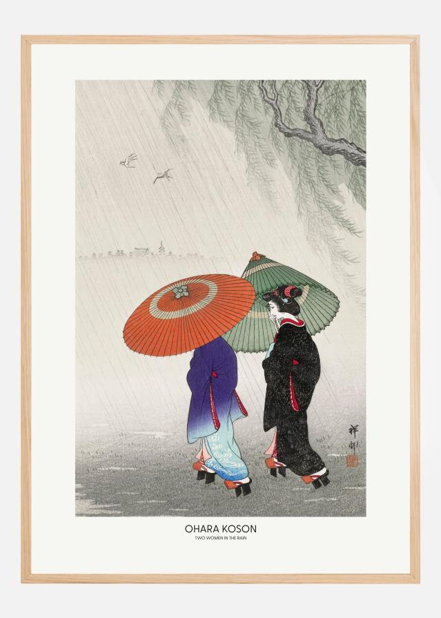Two Women In The Rain Plakat